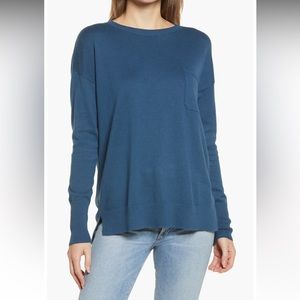 NWT CASLON Light Blue Lightweight Sweater